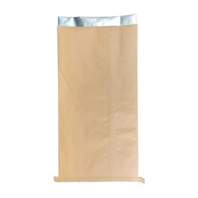 China Recycled Materials Environmental Friendly Multi-Walled Kraft Paper Bag With Foil 25kg 20kg 15kg For Chemicals for sale