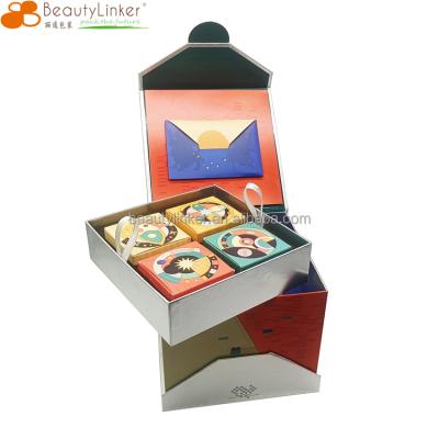 China Recyclable Moon Cake Chinese Style Customization Private Label Empty Paper Gift Box for sale