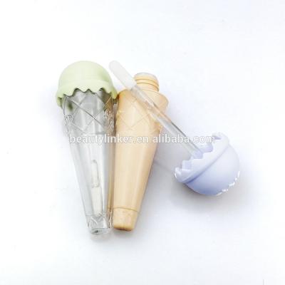 China Cute Packaging Cosmetics Ice Cream Lip Gloss Tube Custom Empty Packaging for sale