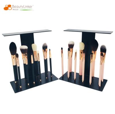 China Angular Blush Private Label Personalization Custom Logo Ten Packs With Magnetic Brush Holder Makeup Set Wholesale Brushes for sale