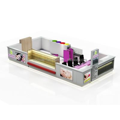 China Cute Beautiful Nail Beauty Modern Bar Kiosk Mall Manicure Service Kiosk For Sale for sale