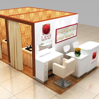 China Modern Skin Care Kiosk Design Skin Service Cabinet In Mall Skin Care Stand Body Care Kiosk for sale