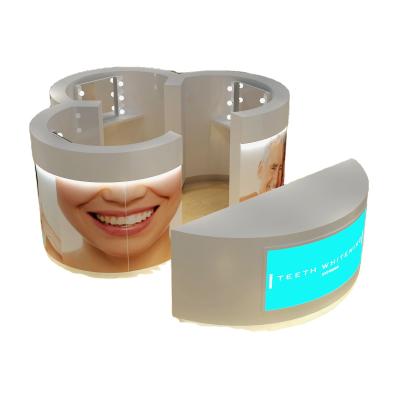 China Morden 4*3m Customized Teeth Whitening Kiosk Durable Teeth Beauty Kiosk Stand for sale