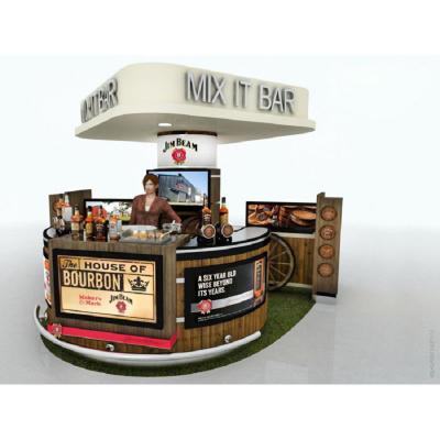 China Modern Special Shape Wine Display Kiosk High End Liquor Display Stand For Sale for sale