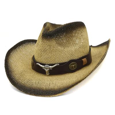 China High Quality Promotional Goldenway Farmer Hat For Peasants Advertising Stetson Cowboy Hat Straw Unisex Cowboy Hat for sale