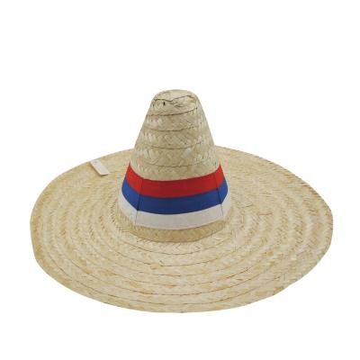 China Image Men's Straw Sun Hat Sombrero Mexican Wide Brim Hat for sale