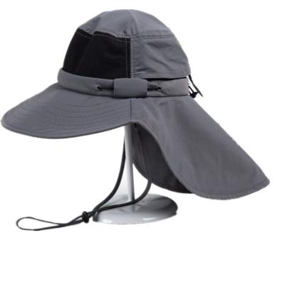 China Can put customer's logo on hat outdoor hat hunting with fixed shawls and rope men's bucket hat UV50+ surf fishing hat for sale