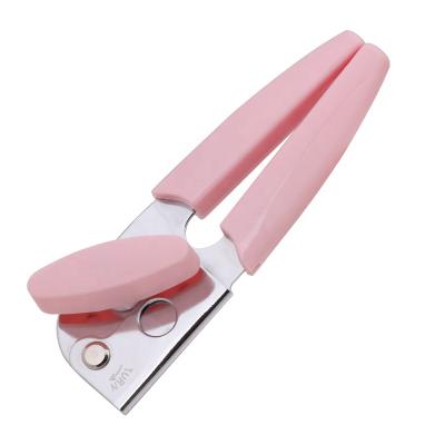 China Sustainable Amazon Can-opener Pink Can Opener Manual Stainless Steel Can Opener for sale