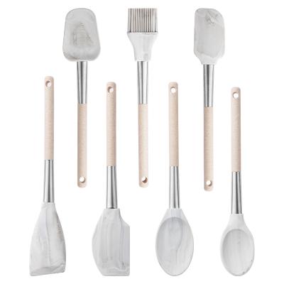 China Sustainable Convenient Design Wheat Straw Kitchen Cookware Environmentally Friendly Set for sale