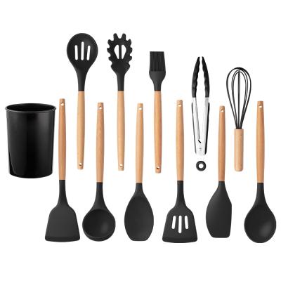 China Sustainable factory direct silicone kitchenware set environmental friendly cookware set for sale