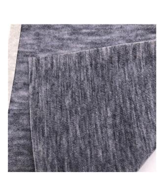 China Stretch Merino Wool Polyester Blend Top Dyed Blend Gray Heather Jersey Fabric for sale