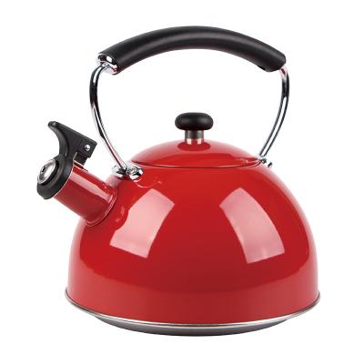 China 2.5L Sustainable Kettle With Whistling Tea Kettle Stove Top Stainless Steel Whistling Kettle With Wooden Handle for sale