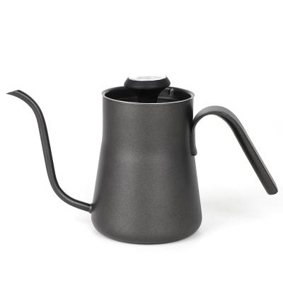 China Durable Stainless Steel Spill Over Gooseneck Tea Kettle Coffee Drip Kettle With Thermometer for sale