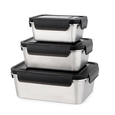 China Freshness Preservation Food Storage Containers Bento Box 304 Stainless Steel Lunch Box for sale