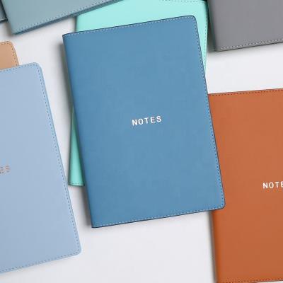 China Wholesale high quality multicolor school PU thick leather notebook hardcover book with note logo for sale