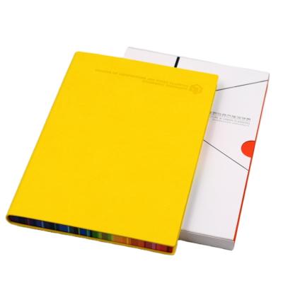 China 2021 Free Samples Promotion PU Diary Planner Printed Good Selling Leather Notebook Customizable for sale