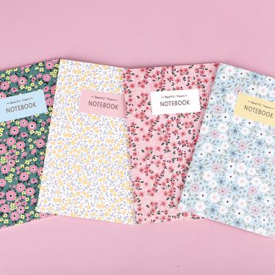 China Flower School Printed Softcover Thread Sewing Notebooks A5 Stationary Notebook for sale