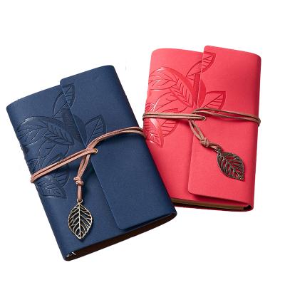 China YiYe ZhiQiu Business Notepad Creative Hand Printed Leather Bound Notebook A6 Loose Leaf Travel This Custom for sale