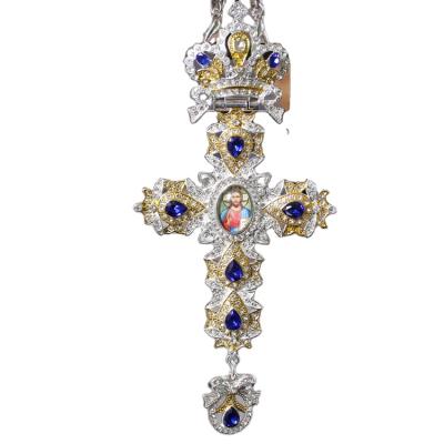 China Latest Religiou Design Catholic Cross and Handmade Jesus Cross Orthodox Badge for sale