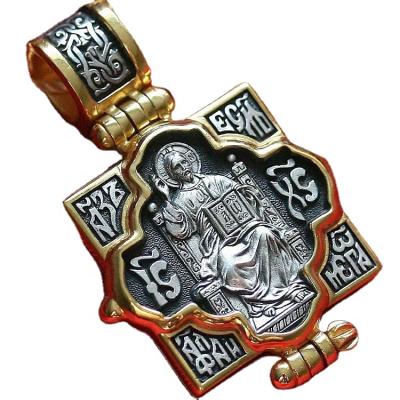 China FASHIONABLE Russian production of father and virgin pendant cross of gospel instruction card men and women for sale