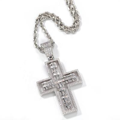 China European and American hip hop cross pendant inlaid with zircon cross for sale