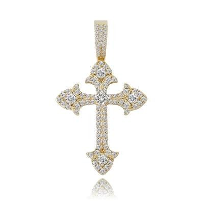 China European and American hip hop cross pendant inlaid with zircon cross for sale