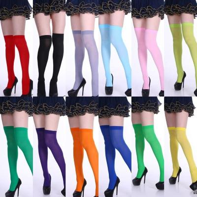 China Holiday Breathable High Quality Striped Thigh High Socks Over Long Halloween Cosplay Knww Stockings for sale