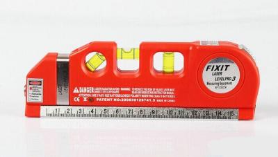 China LV-03 8FT Multipurpose  Horizon Vertical Laser Level Meter Measure Tape Aligner Bubbles Ruler for sale