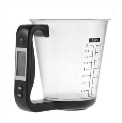 China 1kg/1g Digital LCD display Water/Milk Measuring Cup With Black Handle for sale