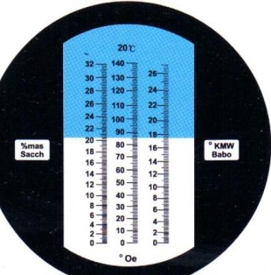 China 0 - 140°OE  Beverage Refractometer for sale