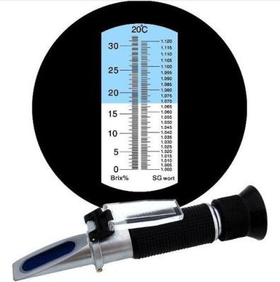 China 1.000-1.120 Beer Wort Refractometer for sale