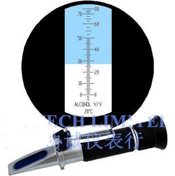 China 0 to 80 PCT volume Alcohol Refractometer for sale