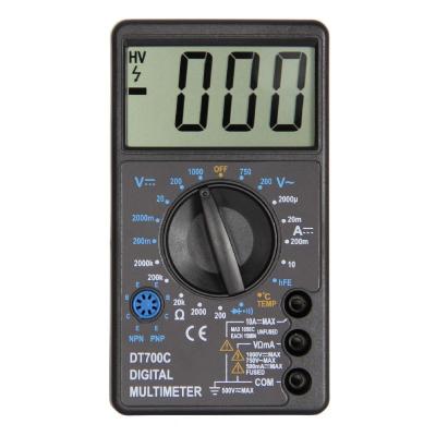 China DT700C Large LCD Disply Screen Digital Multimeter With Temperature Test Function For Beginner for sale