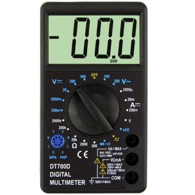 China DT700D(CE) Double Fuses 50Hz Square Wave Output Large LCD Disply Screen Digital Multimeter For Beginner for sale