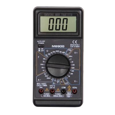 China M890G(CE) Double Fuse Design Large LCD Screen Digital Multimeter With Temperature Test Function for sale