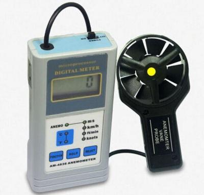 China AM-4836 Air Velocity And Air Temperature Measurement LCD Display Digital Anemometer With Data Hold Function for sale