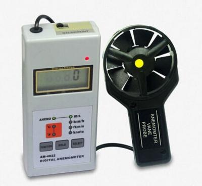 China AM-4822 Air Velocity And Air Temperature Measurement LCD Display Digital Anemometer With Data Hold Function for sale