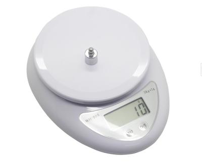 China Wh-B05 Electronic Digital Kitchen Food Scale 5kg/1 g, White Nutrition Scales Small Electronic Scales for sale