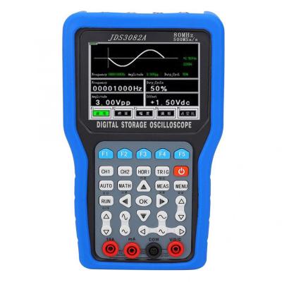 China JDS3082A 100-240V 2-Channel 80MHz 500MSa/S TFT LCD Display Handheld Digital Storage Oscilloscope for sale