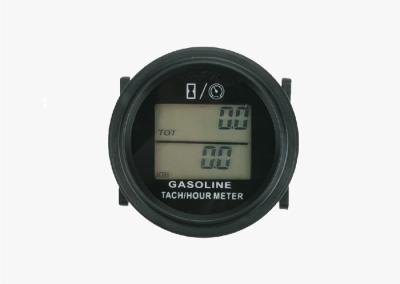 China HM005L Round LCD White Back-light Gasoline Inductive Tachometer Hour Meter with Tachometer for sale