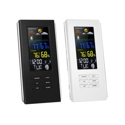 China TS-74 Wireless Digital Thermometer Indoor Outdoor Temperature Backlight Display Clock Weather Station for sale