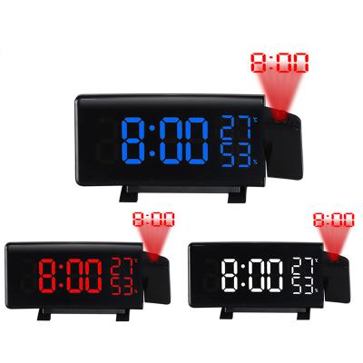 China TS-5210 USB Digital Alarm Clocks Electronic Projection Clock FM Radio Thermometer For Home Bedroom Table Decoration for sale