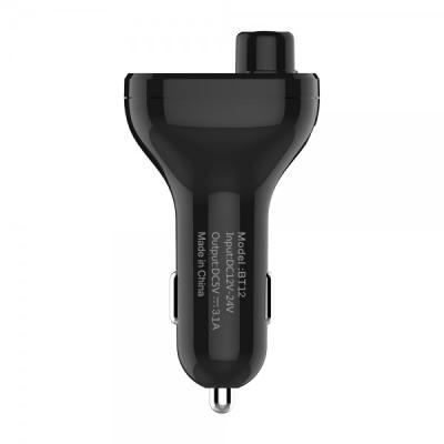 China BT12 Car Charger FM Transmitter Car Hands-Free Music With Dual USB Charger Car Music Player for sale