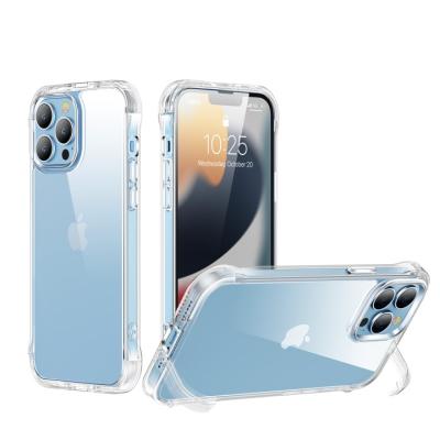 China New Trending Anti-drop Joyroom Transparent Phone Cases With Anti-drop And Stand For iPhone13/13 Pro/13 Max Pro With Design Patent for sale