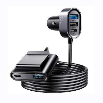 China New 5 Joyroom QC3.0 Multi-port JR-CL05 Quick Fast Car Charger (2 PD+3 QC3.0) for Smartphone with 72W High Power for sale