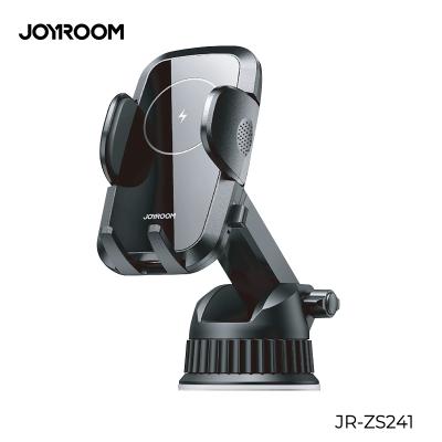 China 15W Fast Charger Joyroom 2021 Mechanical Wireless Car Charger Stand JR-ZS241 Smartphone Car Holder Mount for sale