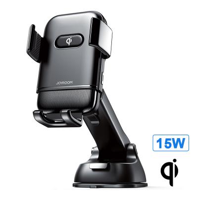 China Joyroom 2021 Self-aligning Coil Tech Self-Driving Car Phone Holder JR-ZS216 15W Wireless Car Phone Charging Stand New for sale