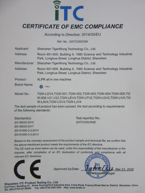 EMC - Shenzhen Tigerwong Technology Co., Ltd.