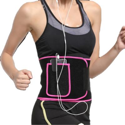 China Yoga Gym.Running.Sport Top Selling Custom Logo New Cell Phone Pocket Body Train Sweat Thick Neoprene Waist Trainer Belt for sale