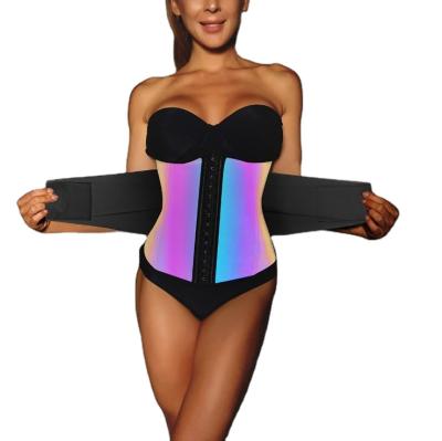 China 2021 New Yoga Gym.Running.Sport Women Fitness Tummy Waist Control Reflective Latex Trimmer Slimming Belt Waist Trainer Custom Made for sale